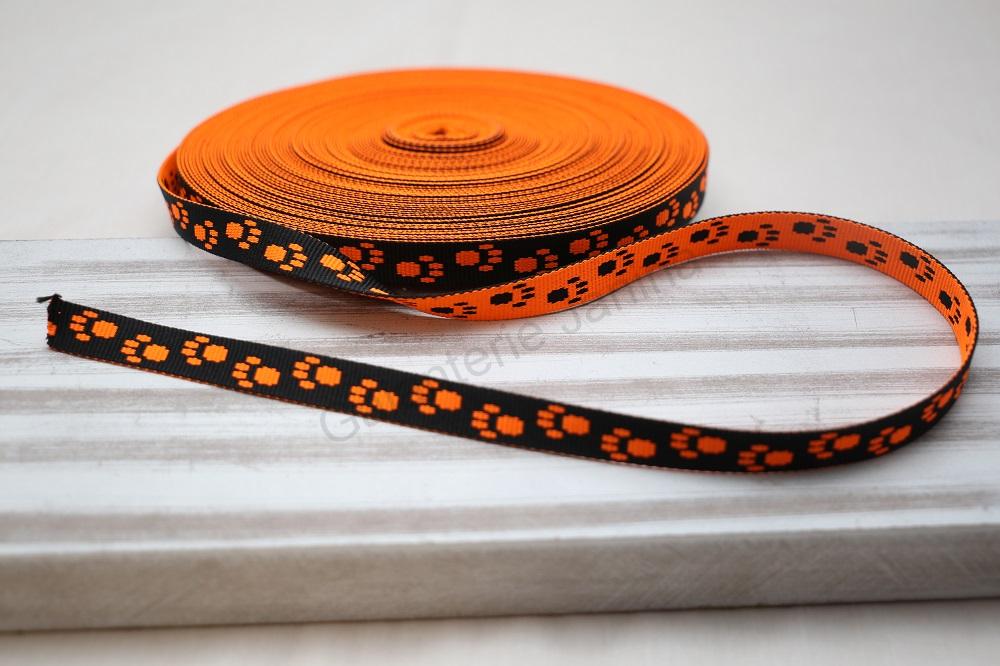 Popruh 1,5 cm tlapky - neonově oranžová