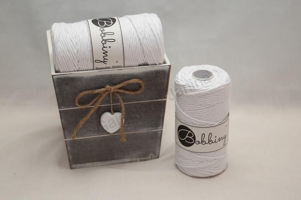 Macrame Regular 3 mm - bílá (WHITE)