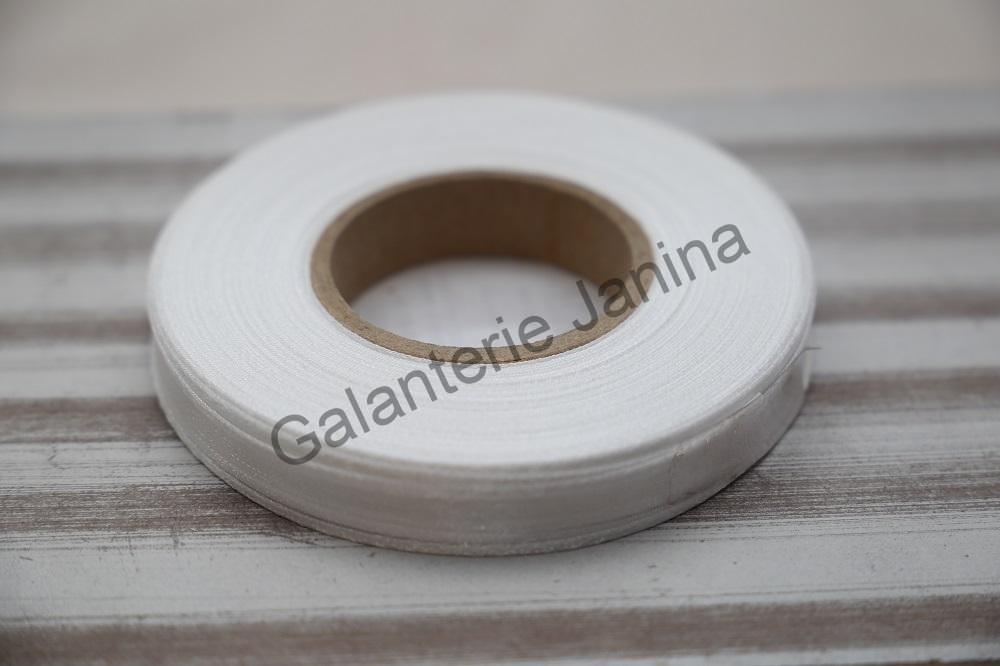 Stuha atlasová s monofilem 10 mm - bílá