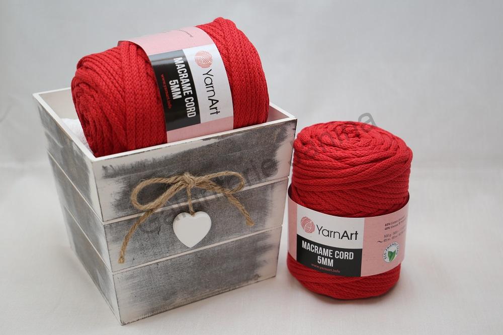 Macrame Cord 5 mm 773 červená