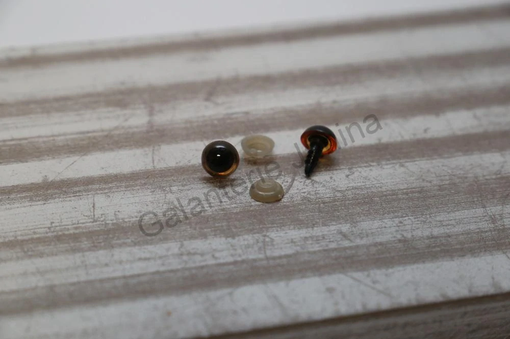 Bezpečnostní oči 10 mm - oranžový jantar