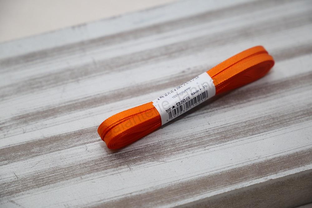 Stuha taftová 4 mm oranžová č. 617