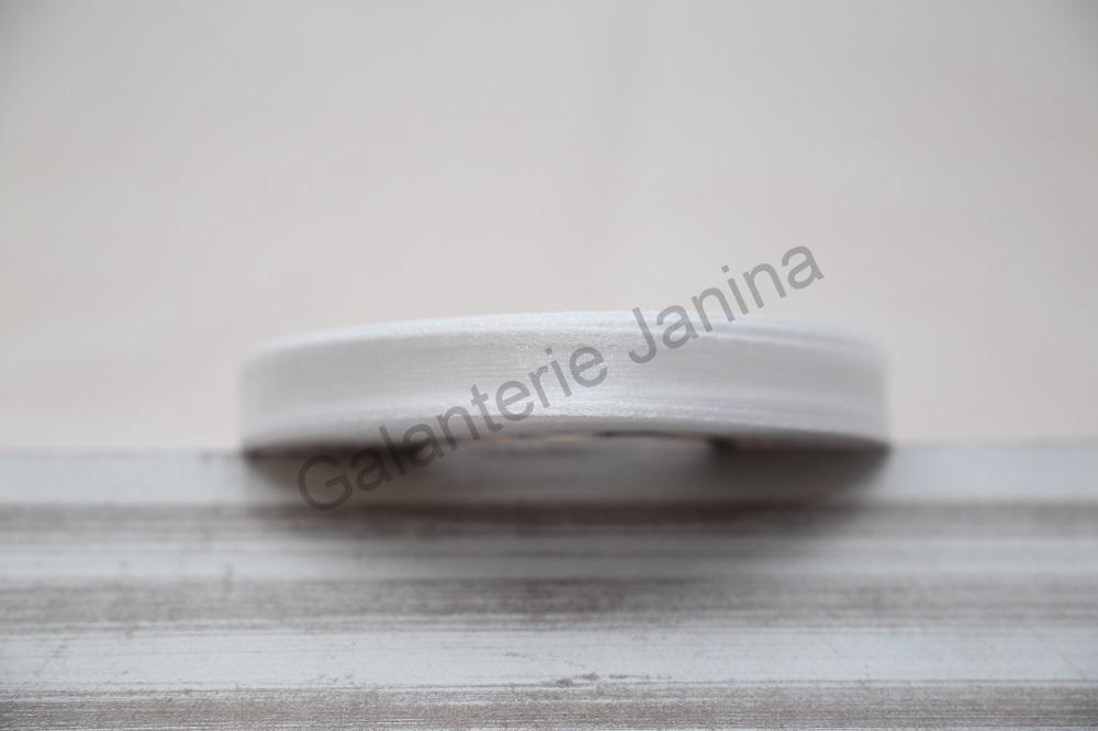 Stuha atlasová s monofilem 10 mm - bílá