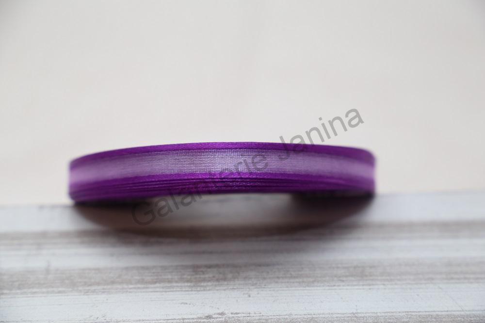 Stuha atlasová s monofilem 10 mm - purpurově fialová