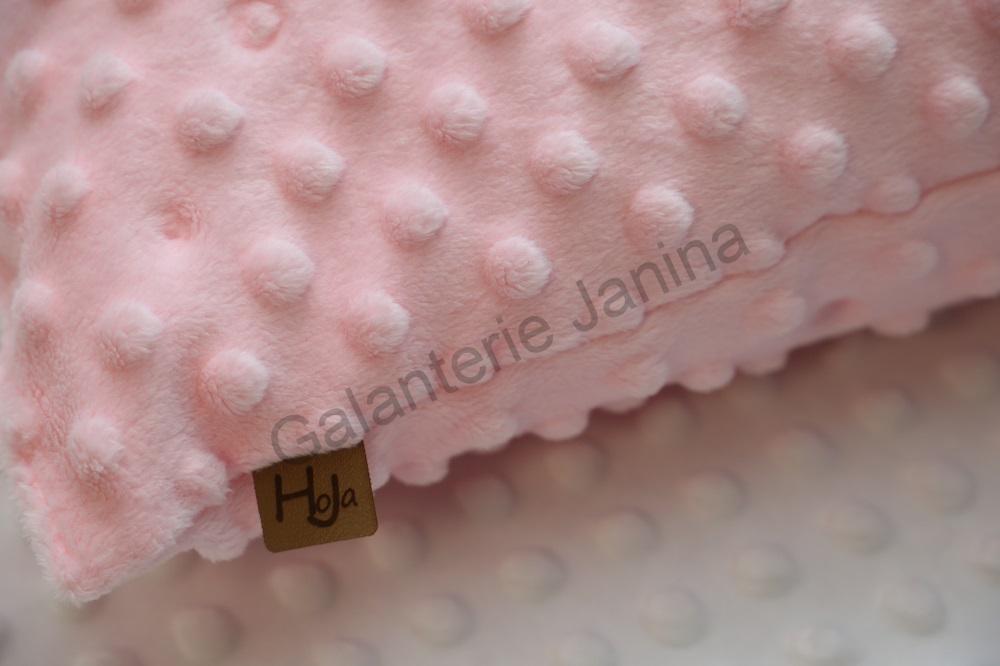 HoJa Polštářek z minky 40x40 cm světle růžová