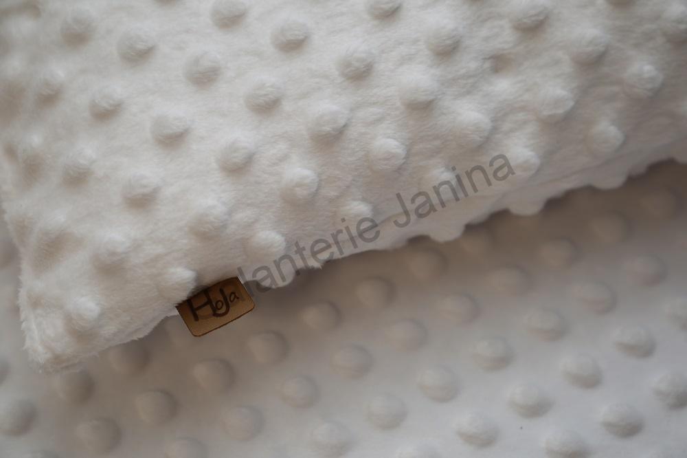 HoJa Polštářek z minky 30x30 cm bílá