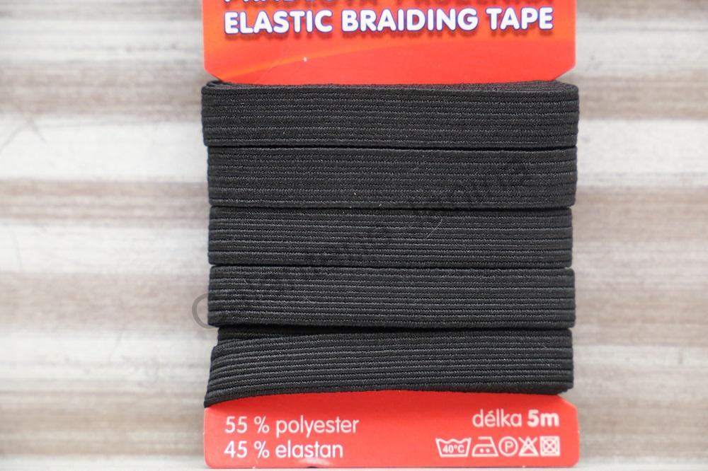 Pruženka prádlová 11 mm - černá 5 m