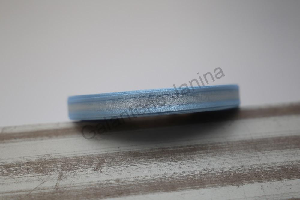 Stuha atlasová s monofilem 10 mm - modrá