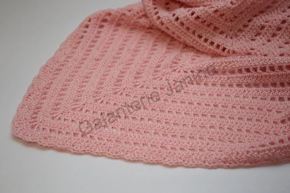 HoJa Háčkovaný šátek Comfort - růžová