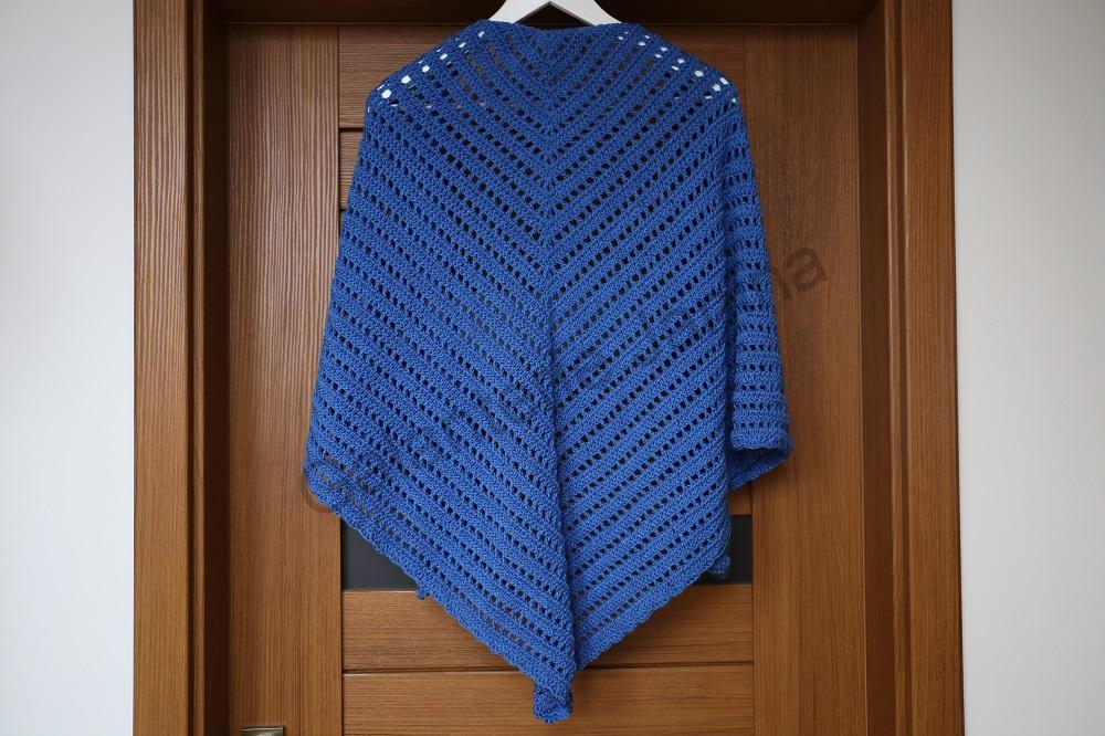 HoJa Háčkovaný šátek Comfort - brilantní modrá