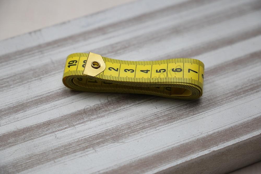 Krejčovský metr 2 cm x 150 cm tmavě žlutá