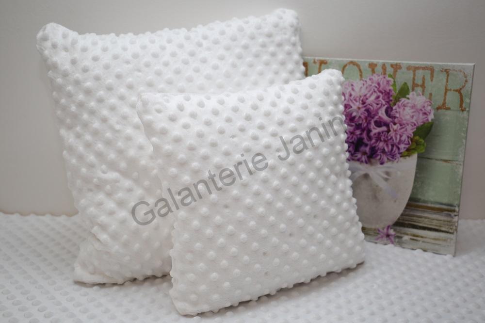 HoJa Polštářek z minky 30x30 cm bílá