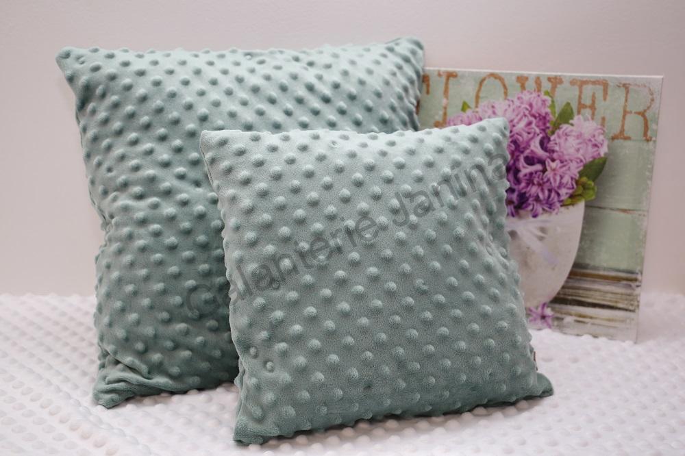 HoJa Polštářek z minky 30x30 cm mentolová