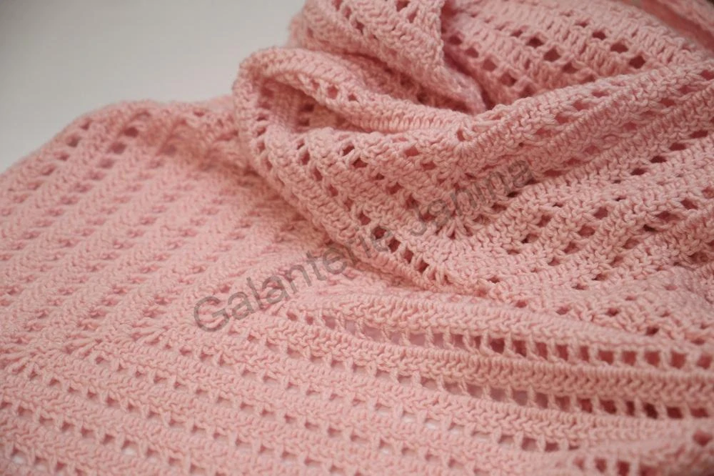 HoJa Háčkovaný šátek Comfort - růžová