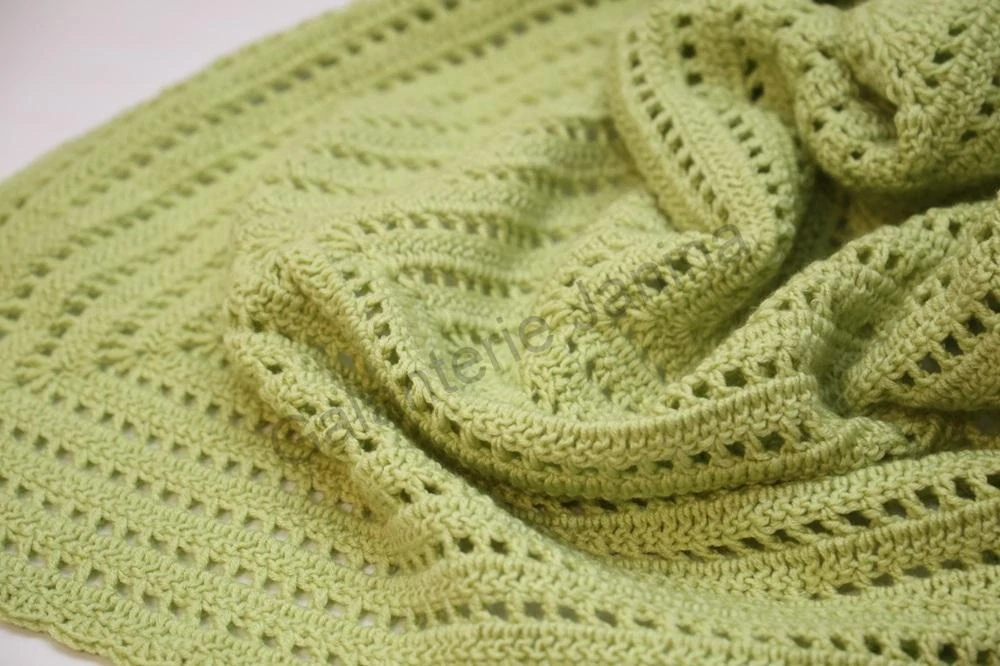 HoJa Háčkovaný šátek Comfort - jarní zelená