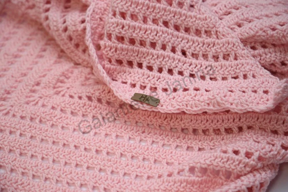 HoJa Háčkovaný šátek Comfort - růžová