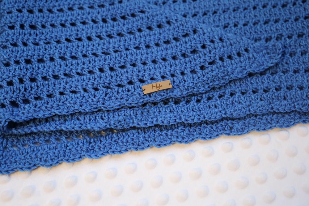 HoJa Háčkovaný šátek Comfort - brilantní modrá