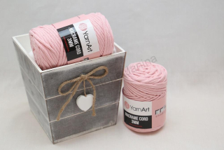 Macrame Cord 3 mm 762 světle růžová