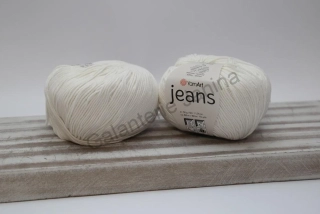 Příze Jeans 01 bílá