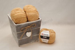 Příze Jeans 07 béžová (karamel)