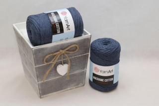 Macrame Cotton 2 mm 761 modrošedá (jeans)