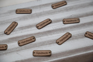 Nášivka Handmade 3 cm - eco kůže 02