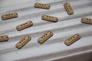 Nášivka Handmade 3 cm - eco kůže 03