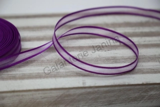 Stuha atlasová s monofilem 10 mm - purpurově fialová