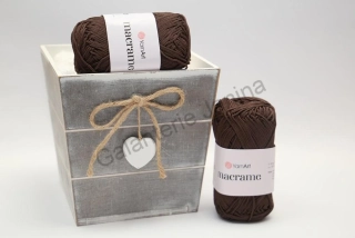 Macrame 157 tmavě hnědá