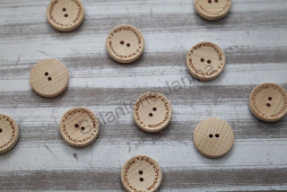 Knoflík dřevěný vel. 36 - 22,9 mm handmade