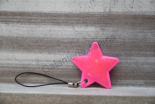 Reflexní taháček na zip 3,5 cm růžová