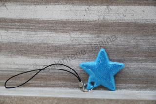Reflexní taháček na zip 3,5 cm modrá