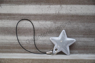 Reflexní taháček na zip 3,5 cm bílá