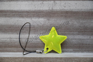Reflexní taháček na zip 3,5 cm žlutá
