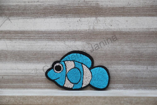 Nažehlovací aplikace ryba 6x3,5 cm