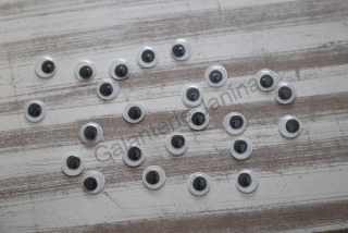 Pohyblivé oči 10 mm černé
