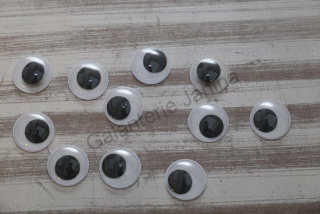 Pohyblivé oči 20 mm černé