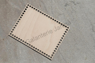 Dřevěné dno obdélník 20x15 cm - průměr otvorů 7 mm