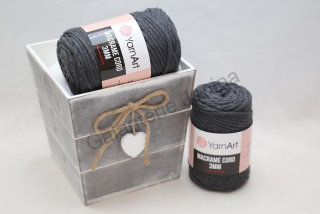 Macrame Cord 3 mm 758 antracitová