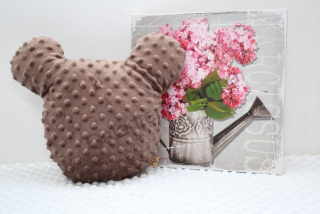 HoJa Ušatý polštářek 28x32 cm - čokoládová