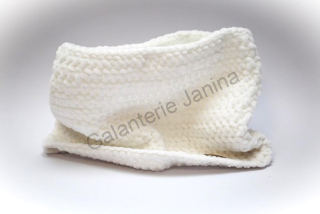 HoJa Háčkovaný nákrčník - bílá