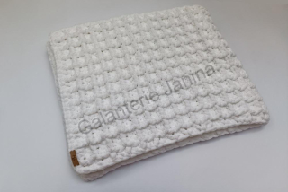 HoJa háčkovaná deka pro miminko 75x70 cm - bílá