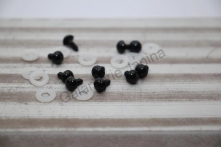 Bezpečnostní oči 10 mm - černá