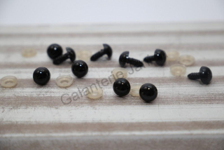 Bezpečnostní oči 12 mm - černá