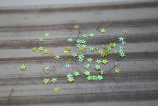 Flitry sypané 5 mm - žluté hvězdičky