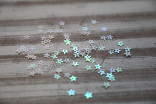 Flitry sypané 5 mm - perleťové hvězdičky