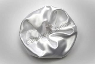 HoJa Scrunchie gumička do vlasů - satén - bílá