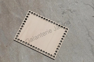 Dřevěné dno obdélník 20x15 cm - průměr otvorů 9 mm