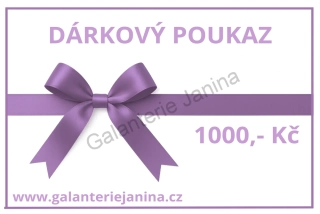 Dárkový poukaz 1000,- Kč