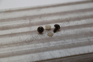 Bezpečnostní oči 10 mm - hnědá
